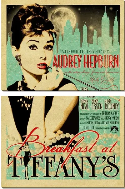 Модульная картина Афиша "Завтрак у Тиффани"