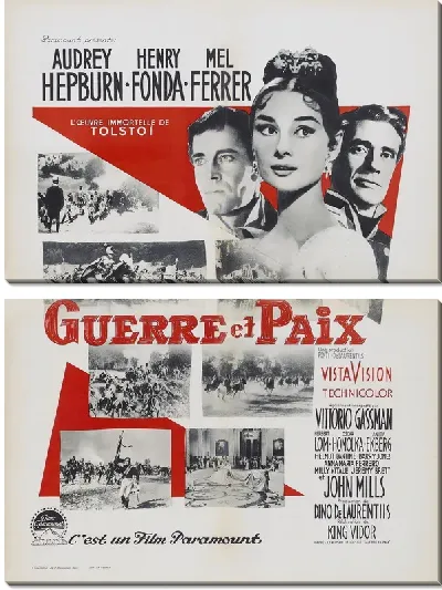 Модульная картина Афиша Guerre el Paix / Война и мир