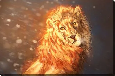 Картина маслом Романтичный лев