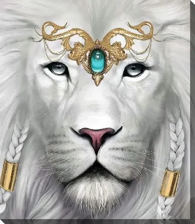 Картина маслом Белая львица