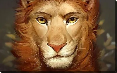 Картина маслом Молодой лев
