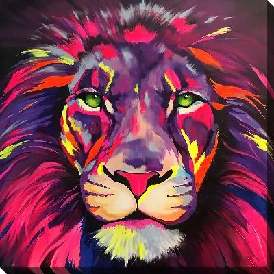 Картина маслом Яркий лев