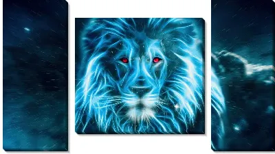 Модульная картина Лев-привидение