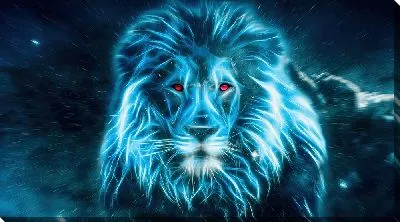 Картина маслом Лев-привидение