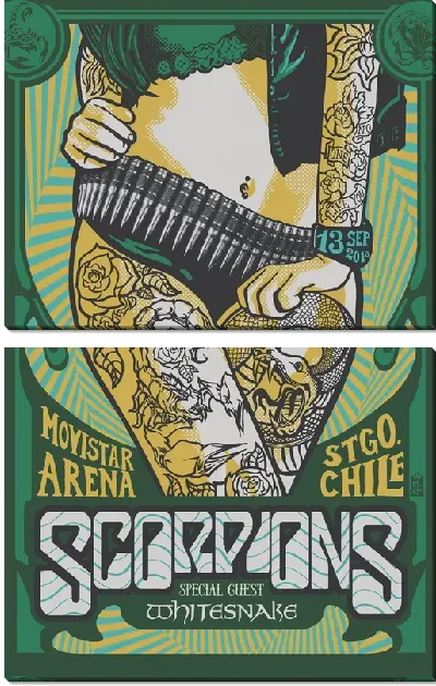 Модульная картина Scorpions