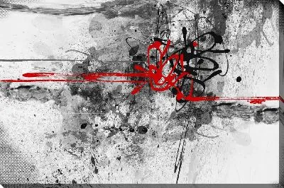 Картина маслом Красная подпись
