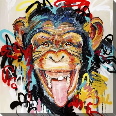 Картина маслом Обезьянка ноль