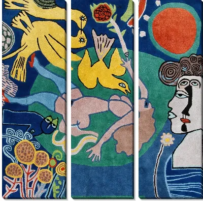 Модульная картина Мифологическая композиция с птицами