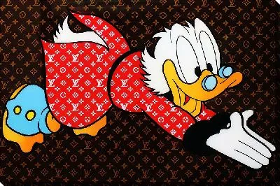 Постер Скрудж Макдак Луи Виттон ныряет