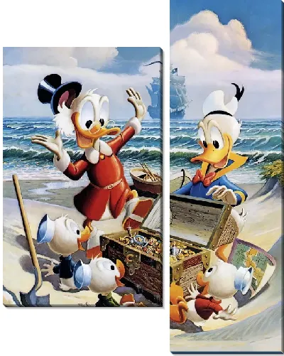 Модульная картина Утиные истории и клад