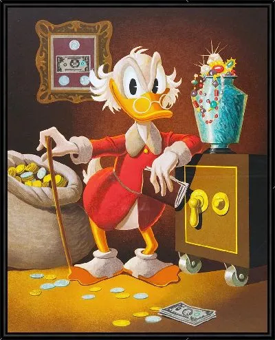 Картина Скрудж у сейфа