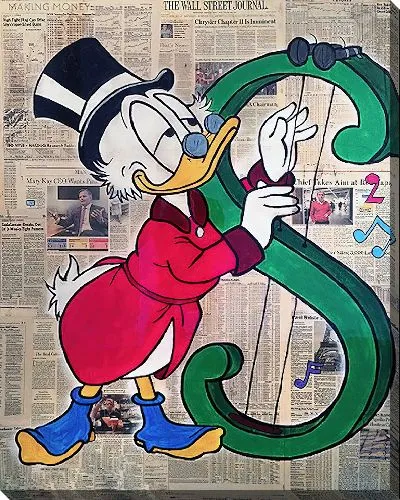 Картина маслом Игра на долларе