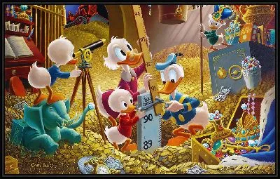 Картина Утиные истории в хранилище денег