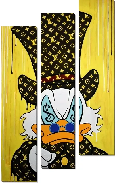 Модульная картина Скрудж Макдак в Луи Виттон шляпе 