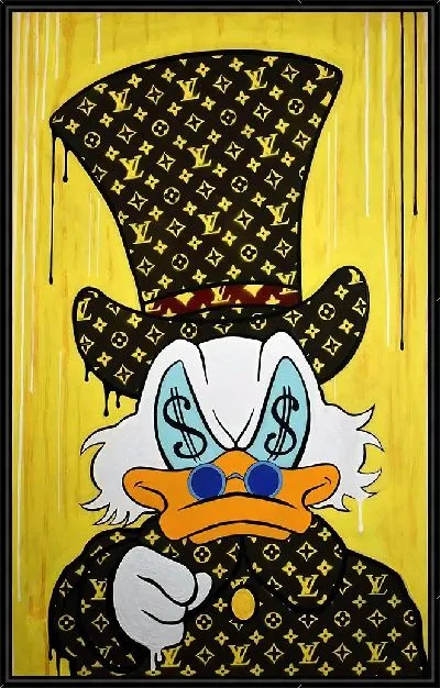 Картина Скрудж Макдак в Луи Виттон шляпе 