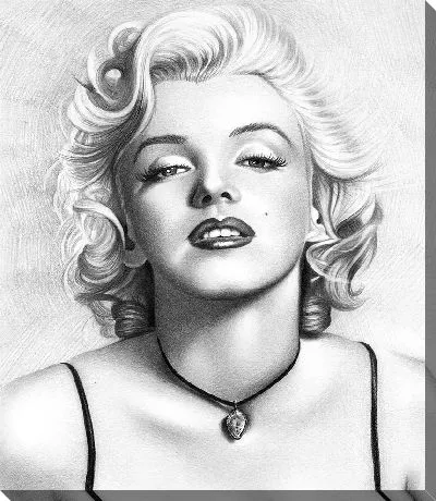 Картина маслом Монро в стиле карандаш