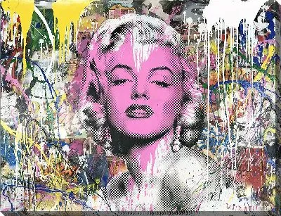 Картина маслом Мэрилин Монро в стиле стрит-арт