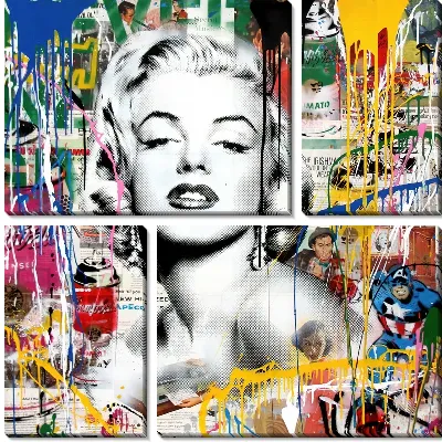 Модульная картина Актриса Мэрилин Монро