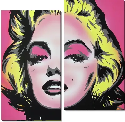 Мэрилин Монро на розовом фоне