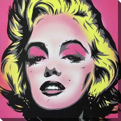 Мэрилин Монро на розовом фоне