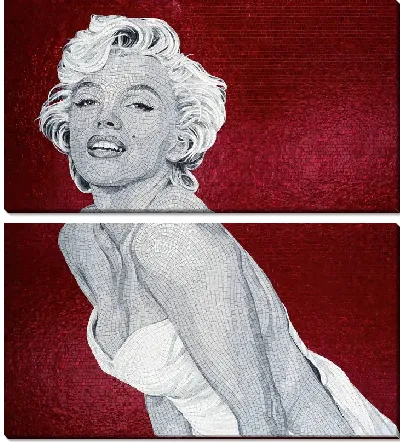 Модульная картина Портрет Мэрилин Монро в стиле мозайка