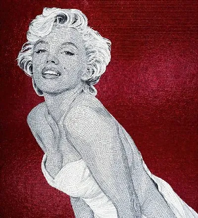 Плакат Портрет Мэрилин Монро в стиле мозайка