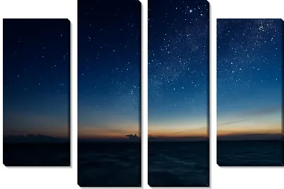 Модульная картина Звездное небо на горизонте