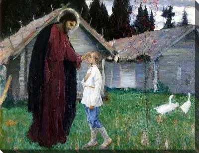 Христос, благословляющий отрока Варфоломея (Christ blessing the boy Bartholomew)