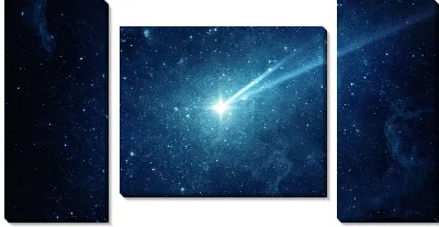 Модульная картина Падающая яркая звезда