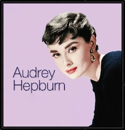 Одри Хепбёрн с надписью