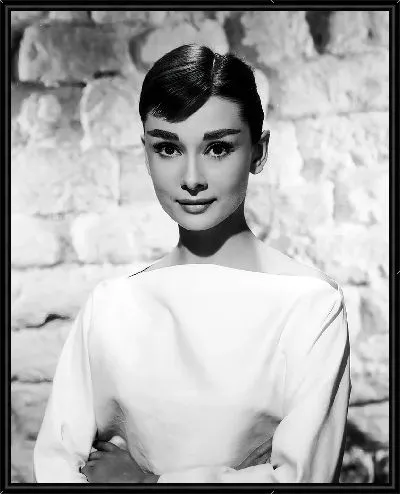 Картина Одри Хепбёрн ч/б