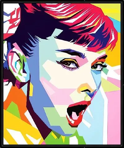 Картина Одри Хепбёрн в стиле арт