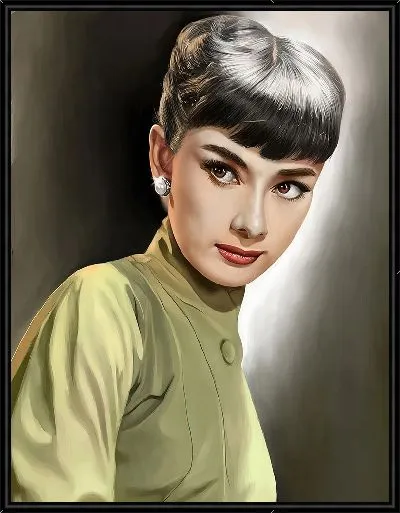 Картина Цифровой портрет Одри Хепбёрн