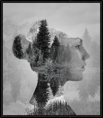 Картина Девушка и природа