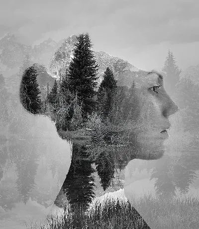 Плакат Девушка и природа