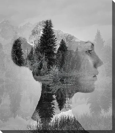 Постер Девушка и природа