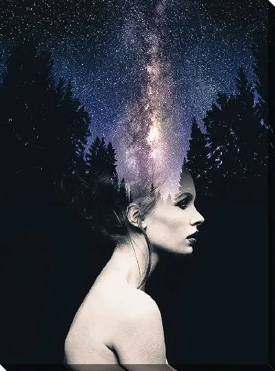 Постер Девушка и звезды