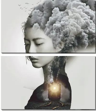 Японская девушка и паровоз