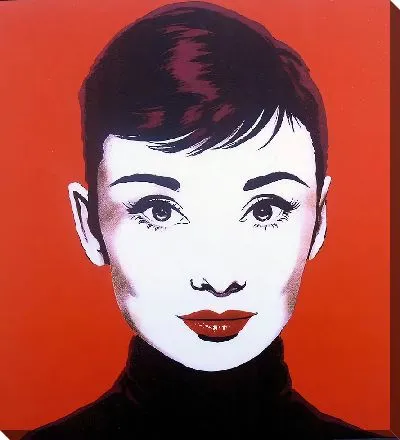 Картина маслом Поп арт портрет Одри Хепбёрн