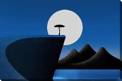 Постер Лунный пейзаж №5