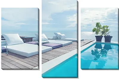 Лежаки у бассейна