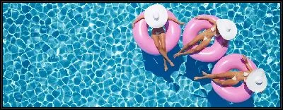 Картина Три девицы в бассейне