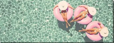 Постер Три девицы в бассейне вариант №2