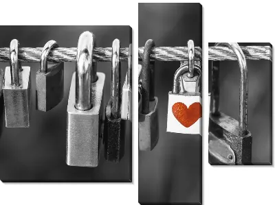 Модульная картина Замки с сердцем