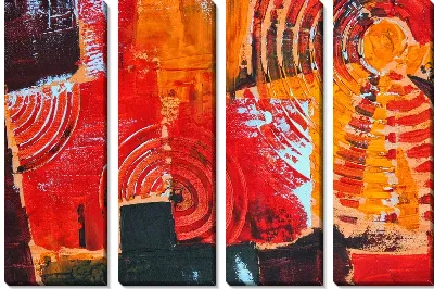 Модульная картина Красно-оранжевая текстура