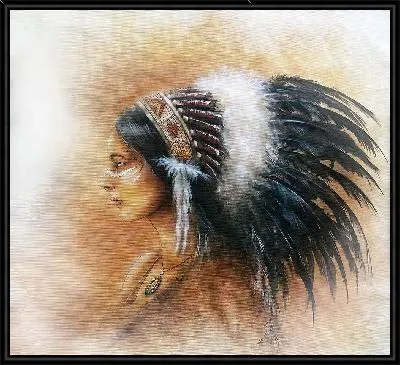 Картина Индеец-женщина