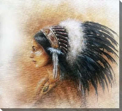 Картина маслом Индеец-женщина