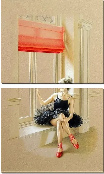 Модульная картина Балерина у окна