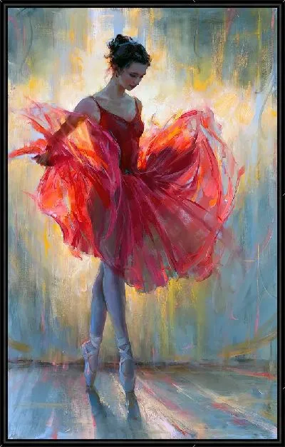 Картина Балерина в красной пачке