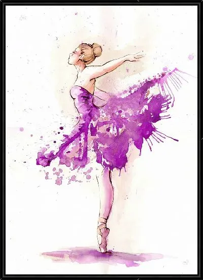 Картина Балерина в сиреневом платье